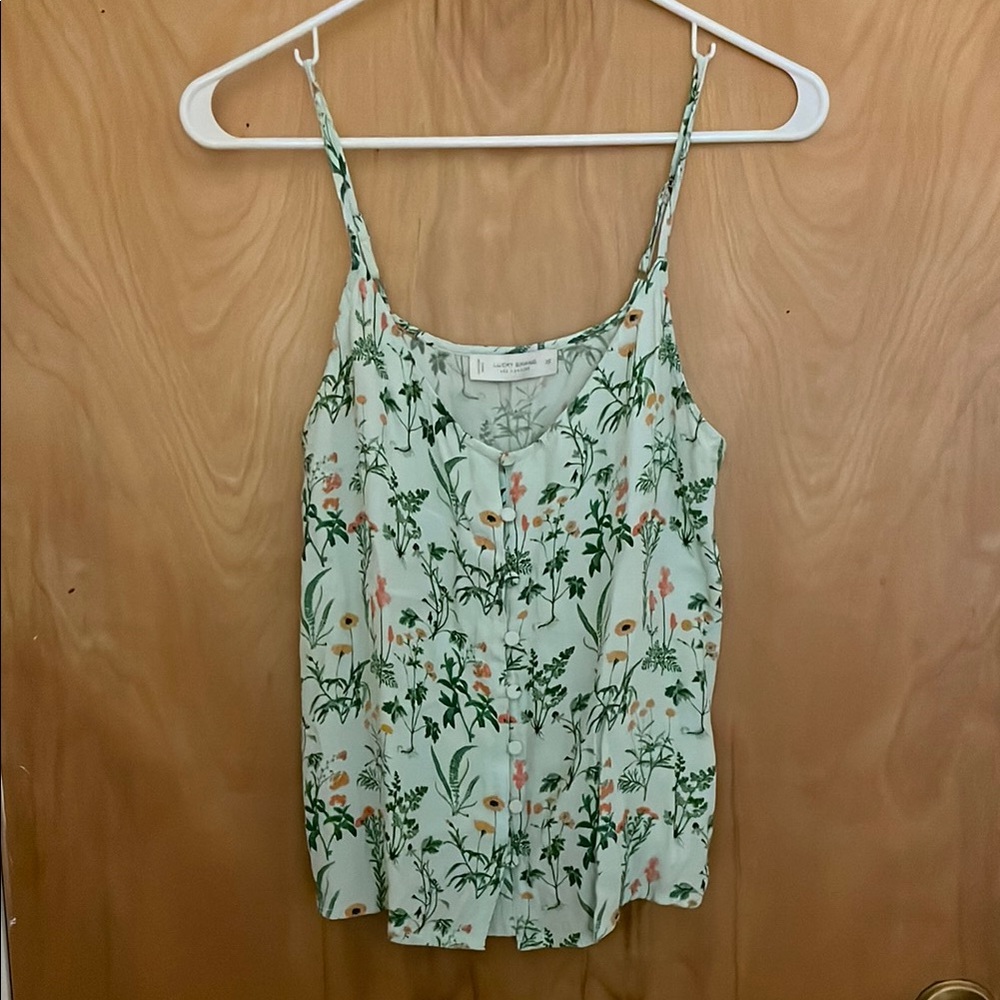 Lucky Brand Floral Print Spaghetti Strap Top